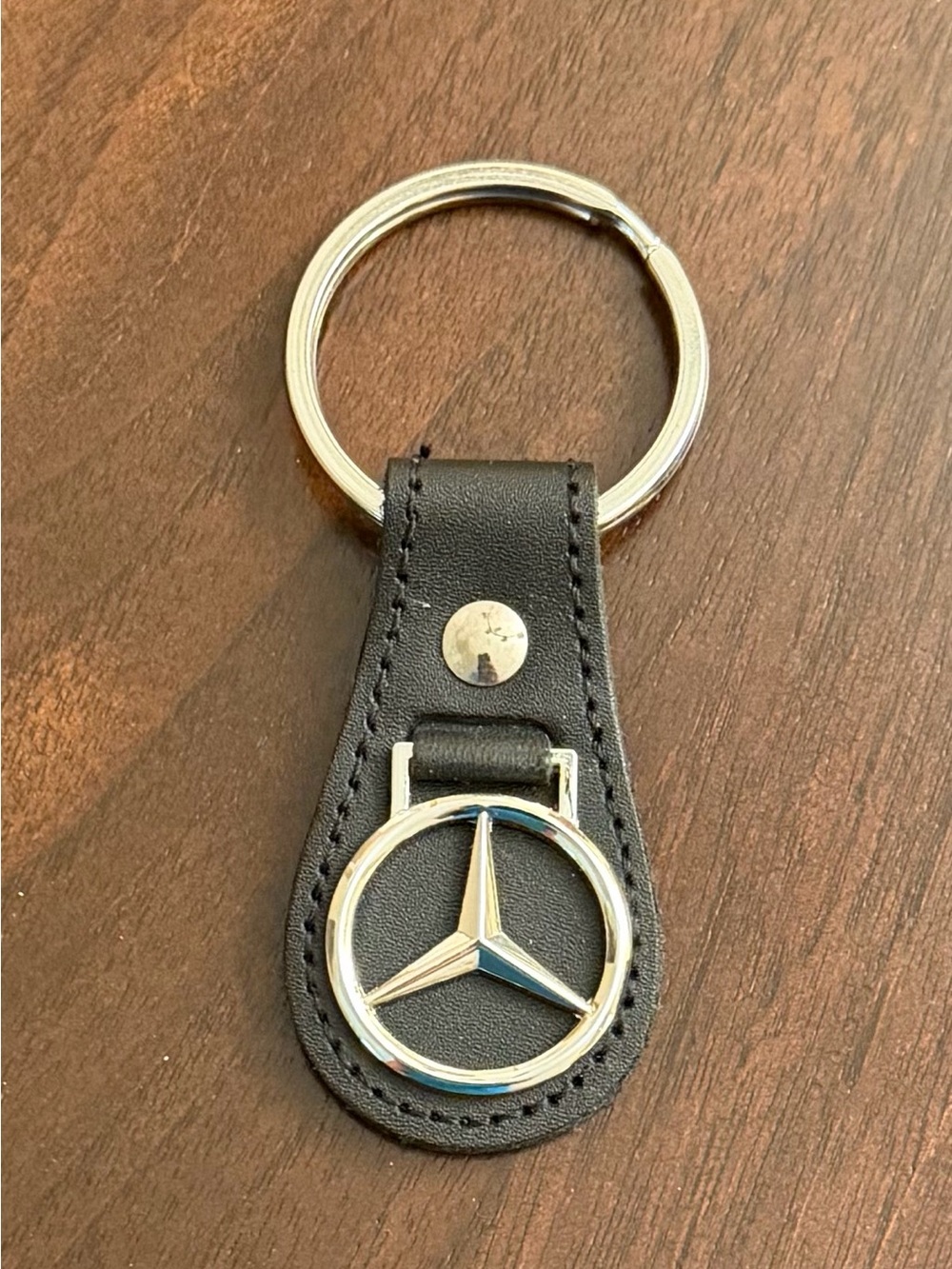 Mercedes Benz Black Leather Key Chain
